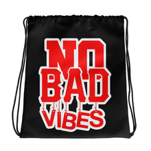 Load image into Gallery viewer, No Bad Vibes Drawstring bag by Stand Fo Customs