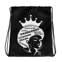 Load image into Gallery viewer, Queen Drawstring bag (black)