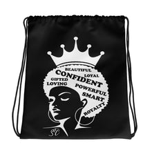 Load image into Gallery viewer, Queen Drawstring bag (black)